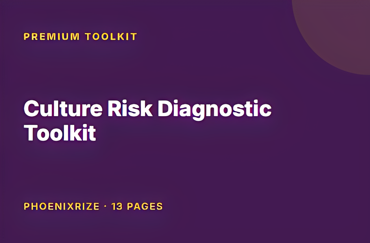 Culture Risk Diagnostic Toolkit