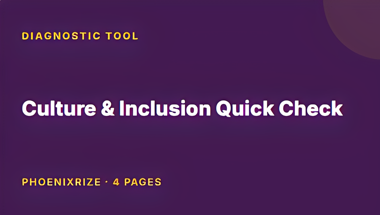 Culture & Inclusion Quick Check
