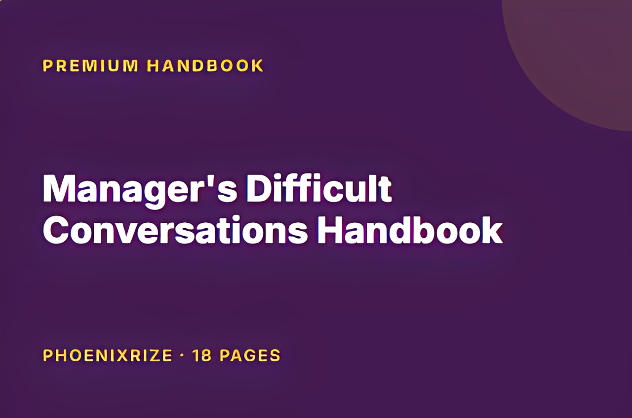 Manager's Difficult Conversations Handbook