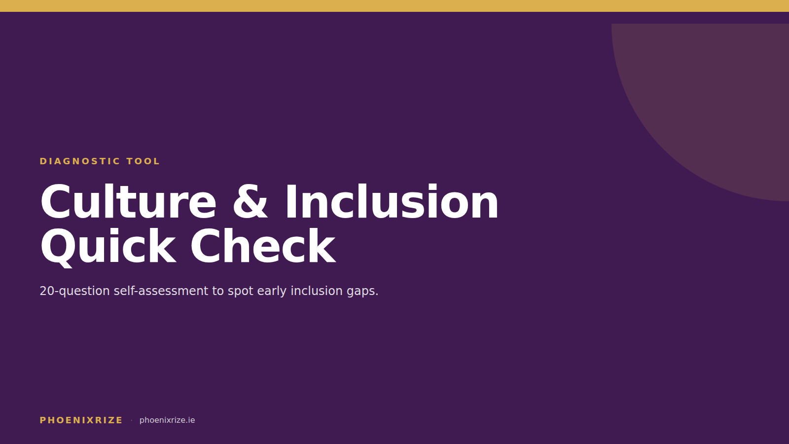 Culture & Inclusion Quick Check